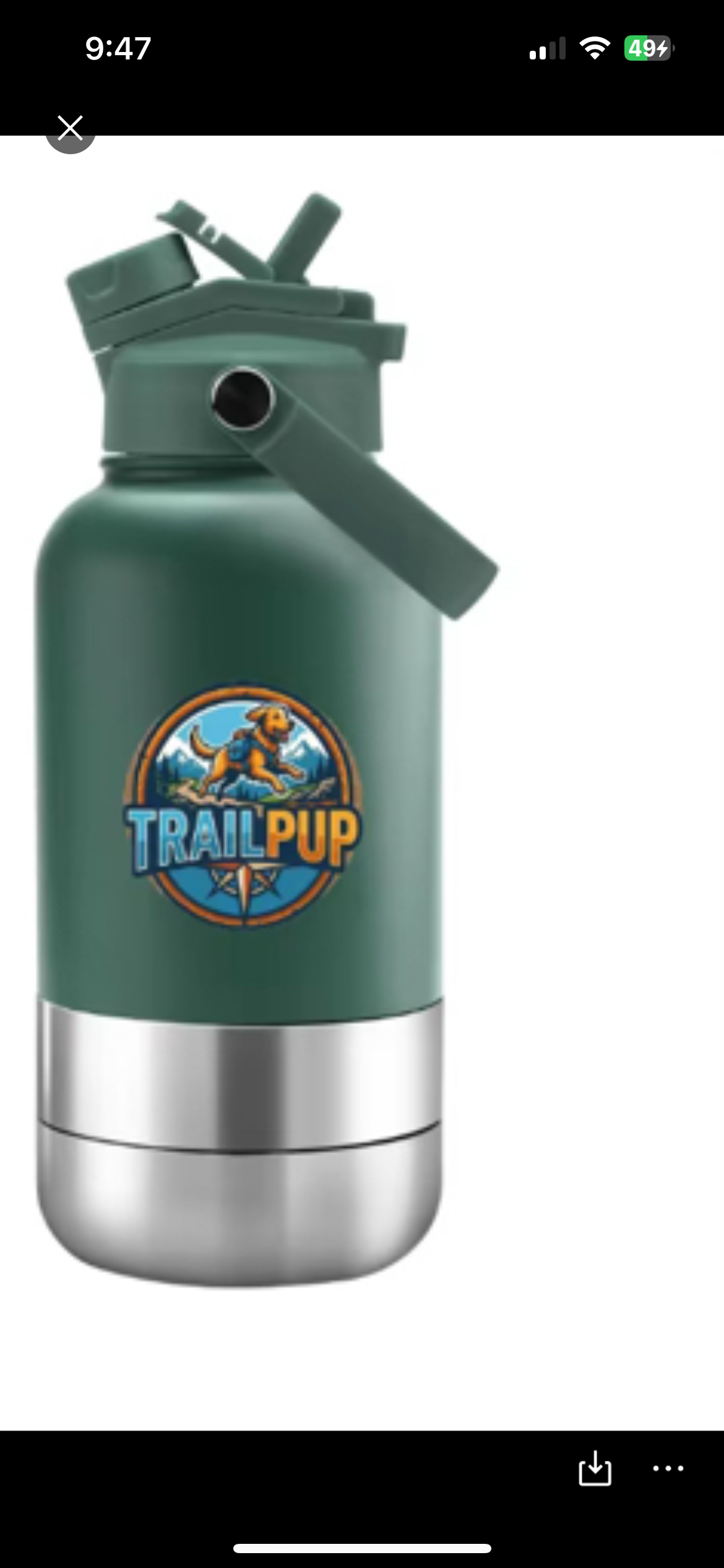 TrailPup Insulated Dog Water Bottle